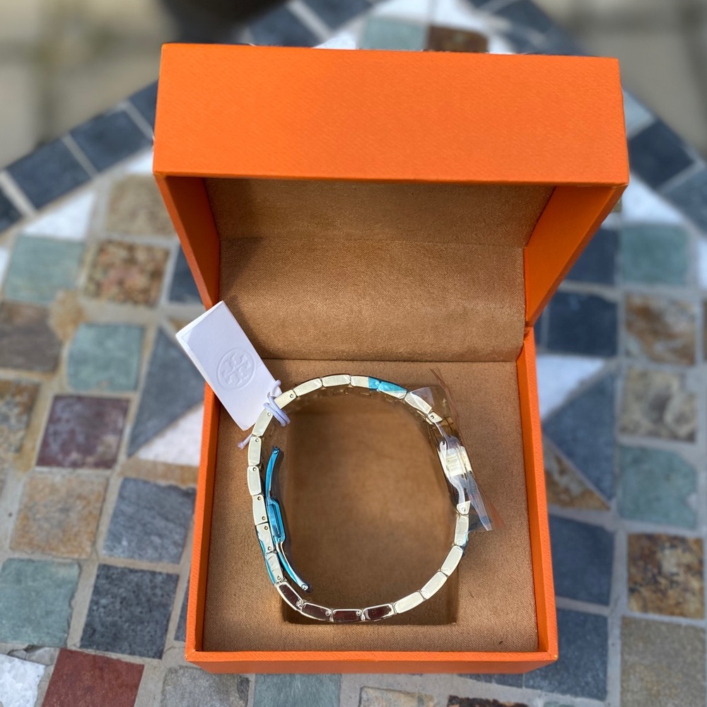 Tory Burch Reva Ivory Dial Ladies Gold Tone Watch - Picture 4 of 11